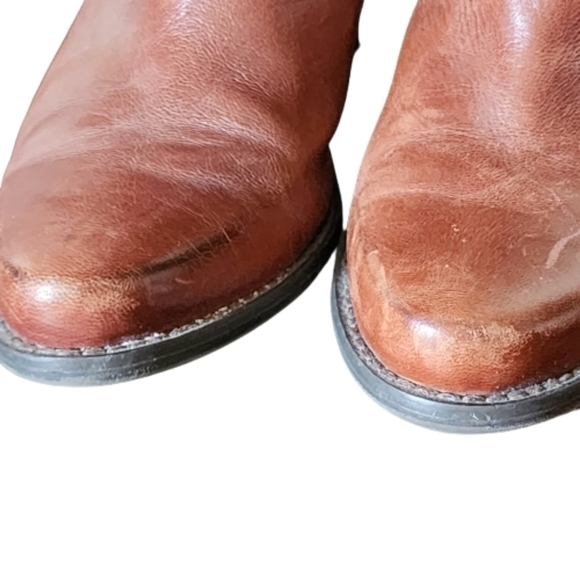 Franco sarto window western brown leather pointed toe ankle booties size 7 - Picture 7 of 11